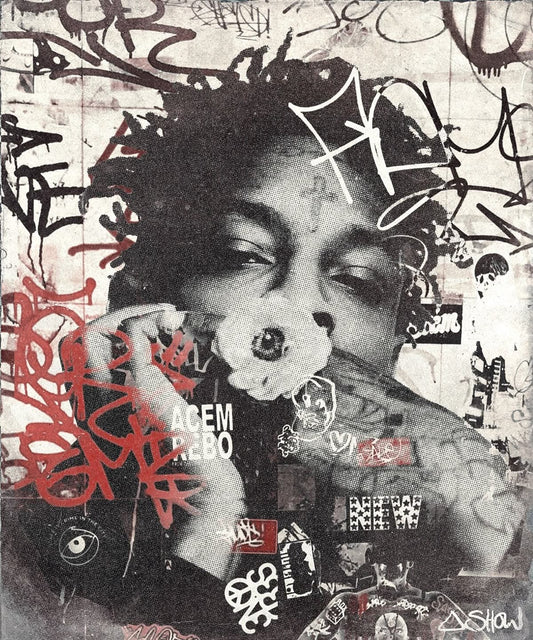21 Savage Graffiti Portrait